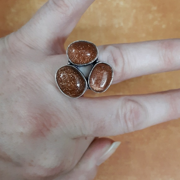 New Sunstone Sunsitara 925 Silver Ring. - Picture 4 of 8